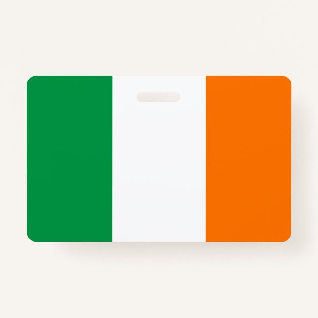 Name Badge with flag of Ireland ID Badge (Front)