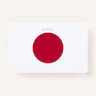 Name Badge with flag of Japan ID Badge