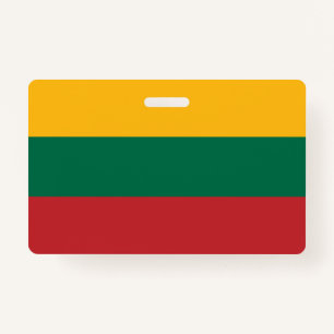 Name Badge with flag of Lithuania ID Badge