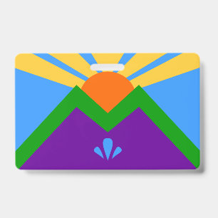 Name Badge with flag of Manitou Springs ID Badge
