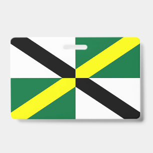 Name Badge with flag of Monterey City ID Badge