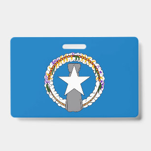 Name Badge with flag of Northern Mariana Islands ID Badge