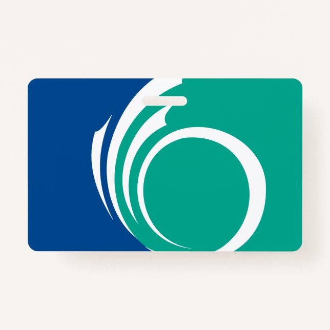 Name Badge with flag of Ottawa, Canada ID Badge (Front)