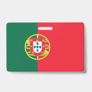 Name Badge with flag of Portugal ID Badge