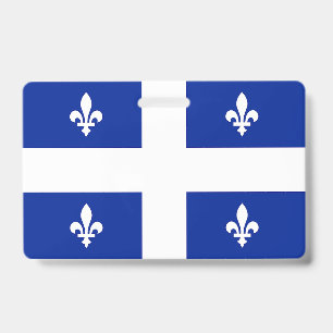 Name Badge with flag of Quebec ID Badge