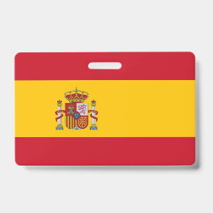 Name Badge with flag of Spain ID Badge