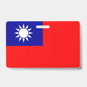 Name Badge with flag of Taiwan ID Badge