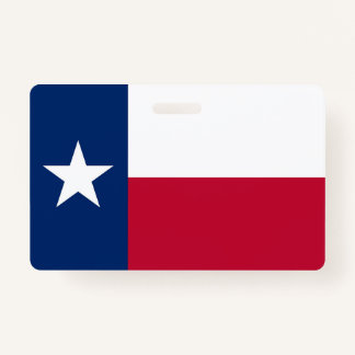 Name Badge with flag of Texas, USA ID Badge