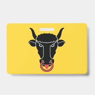 Name Badge with flag of Uri canton, Switzerland ID Badge