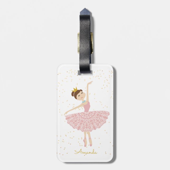 name ballerina luggage tag (Back Vertical)
