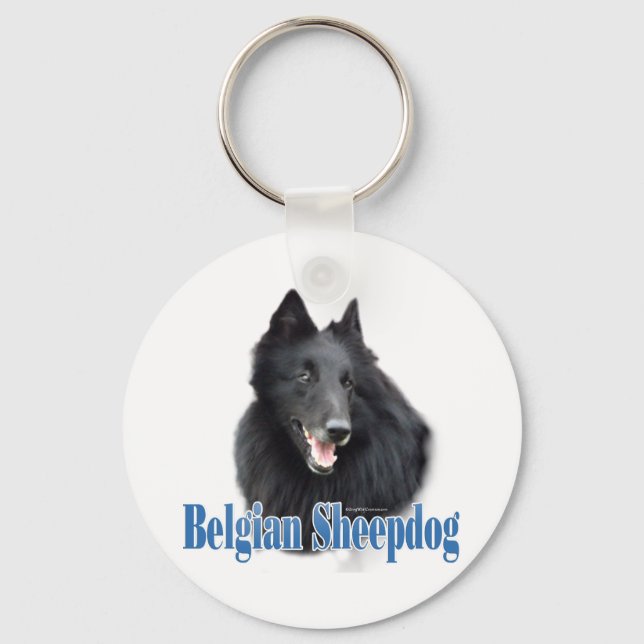 Name Belgian Sheepdog  Key Ring (Front)