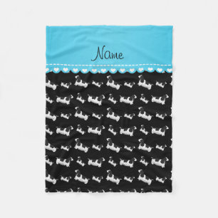 Name black english cocker spaniel dog fleece blanket