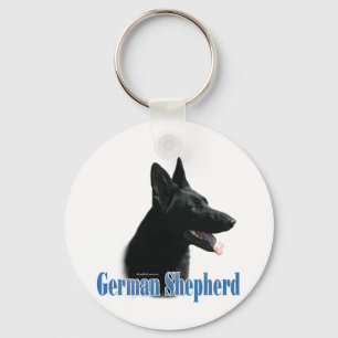 Name black German Shepherd Key Ring