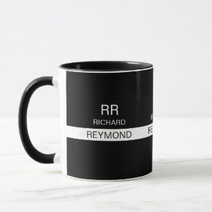 Name Black Mug . simple and modern