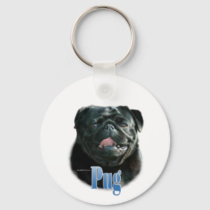 Name Black Pug Key Ring