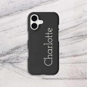 Name Black Retro Slab Minimal