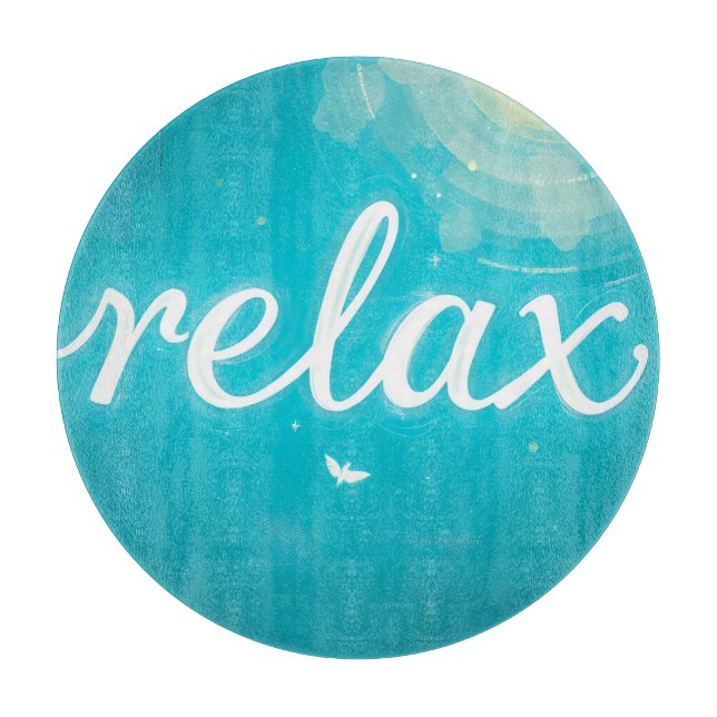 Name: Blue Relax Design Cutting Board (Front)