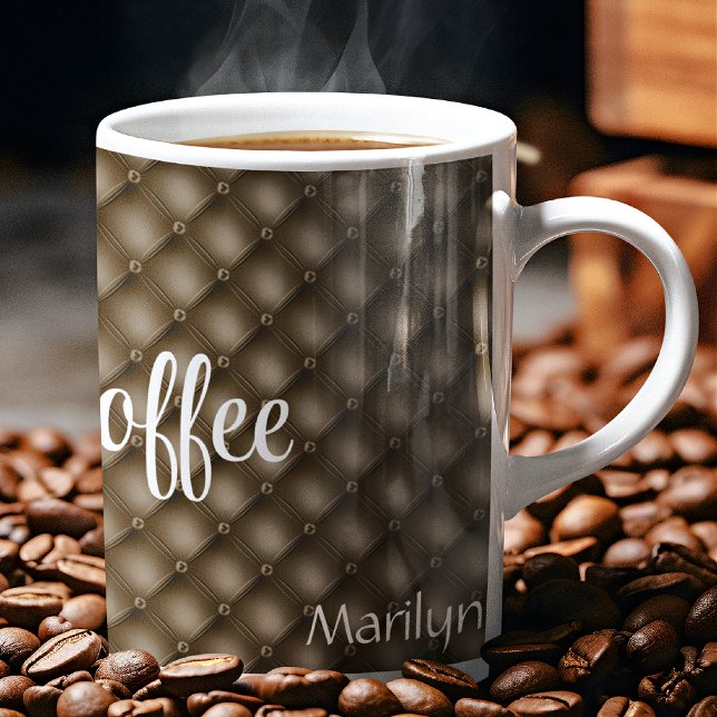 Name || But, First Coffee Quote Brown 11oz Coffee Mug (Creator Uploaded)