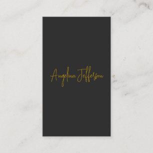 Name Calligraphy Professional Elegant Gold Color Enclosure Card