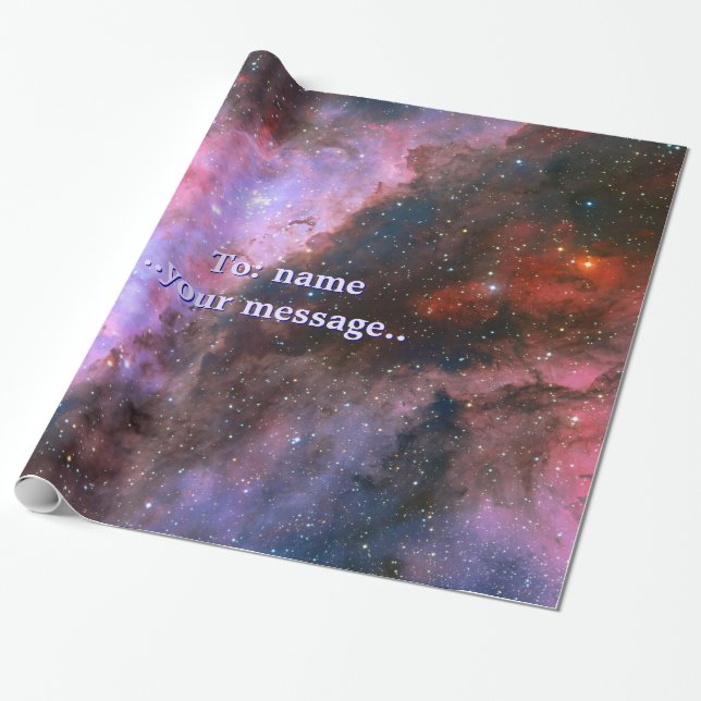 Name, Carina Nebula, intriguing outer space image Wrapping Paper (Unrolled)