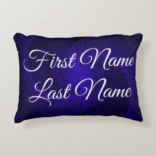 Name Change Dual Geometric Funnel Accent Pillow
