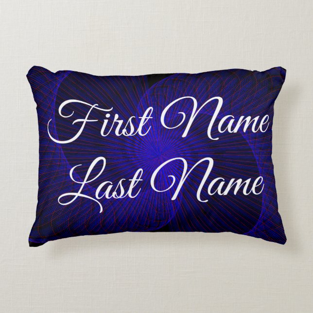 Name Change Dual Geometric Funnel Accent Pillow (Front)