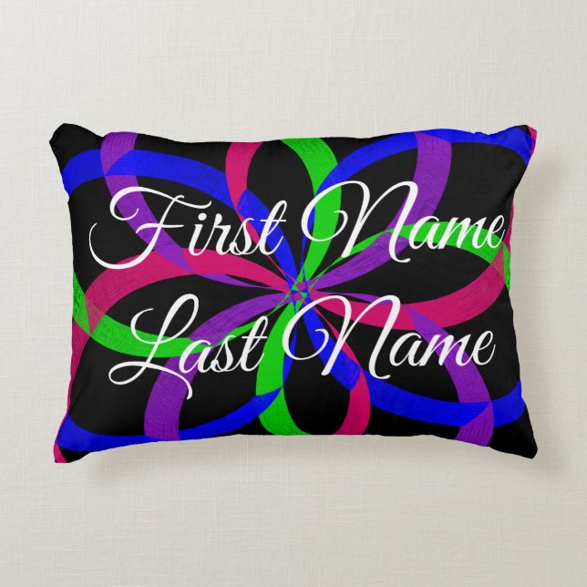 Name Change figure 8 Geometric Accent Pillow (Front)