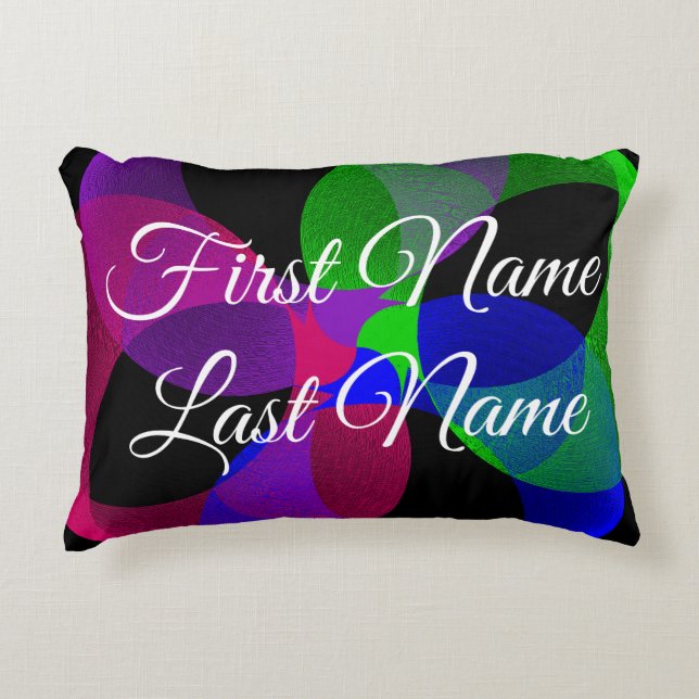 Name Change Fusion Geometric Accent Pillow (Front)