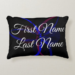 Name Change Geometric Abstraction Accent Pillow