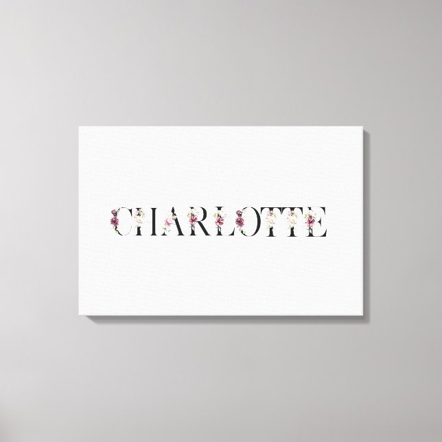 Name Charlotte Canvas Print (Front)