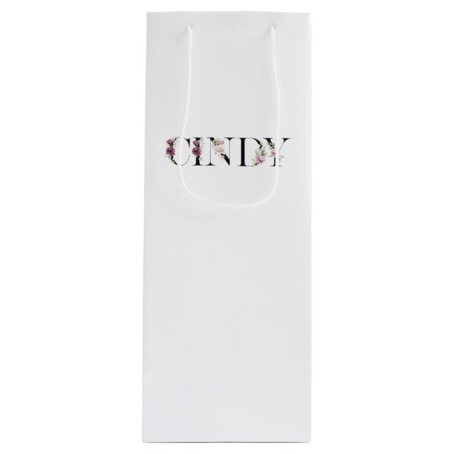Name Cindy Wine Gift Bag (Front)