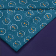 Name (circle monogram) pattern allover Blue