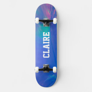 Name Collectable Holographic Cool Blue Skateboard