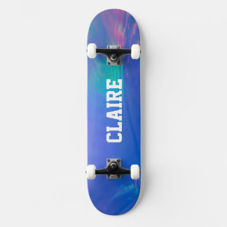 Name Collectable Holographic Cool Blue Skateboard