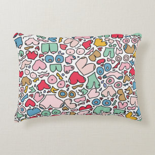 Name colorful breast pattern stone coaster decorative cushion