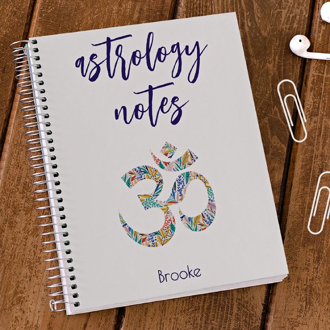 Name, Colourful Botanical Om Symbol Notebook (Creator Uploaded)