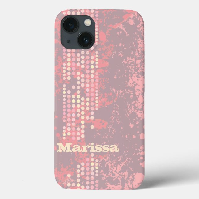 name coral pink surf style case (Back)