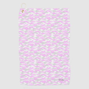 Name Custom Camo (Pink) Golf Towel