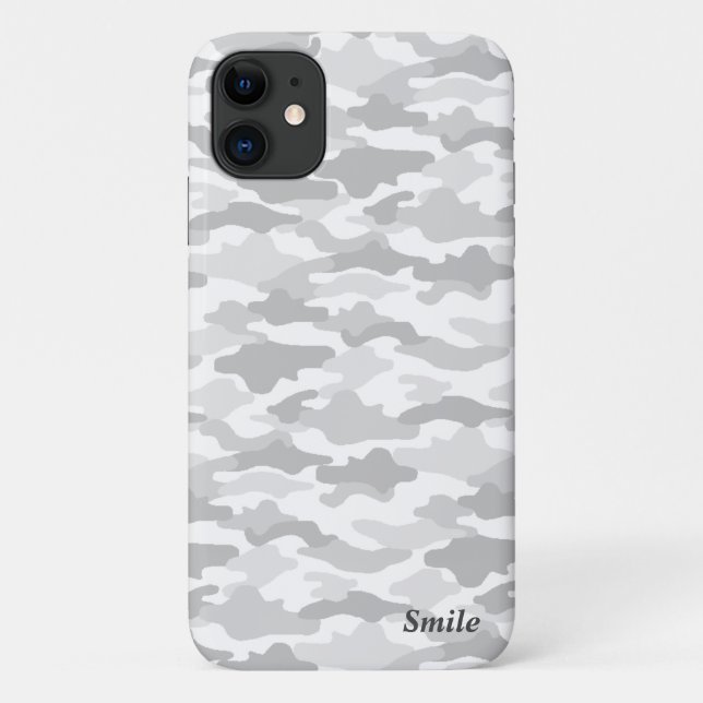Name Custom Camouflage (White) Case-Mate iPhone ca Case (Back)