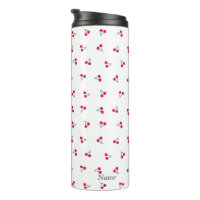 Name Custom Cherry (White) Tumbler