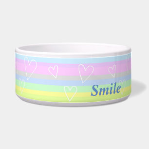 Name Custom Heart (Pastel)   bowl
