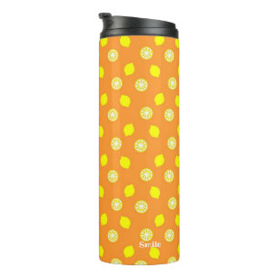 Name Custom Lemon Orange Tumbler
