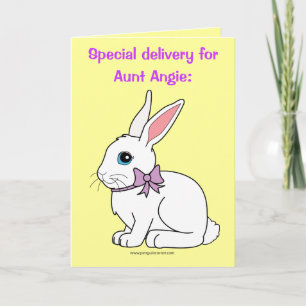 Name Customisable Happy Easter, Aunt Angie Holiday Card