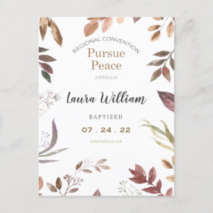 Name Customised 2022 JW Convention Baptism  Postcard