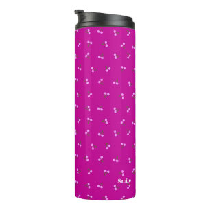 Name Customization Cherry Pink Tumbler