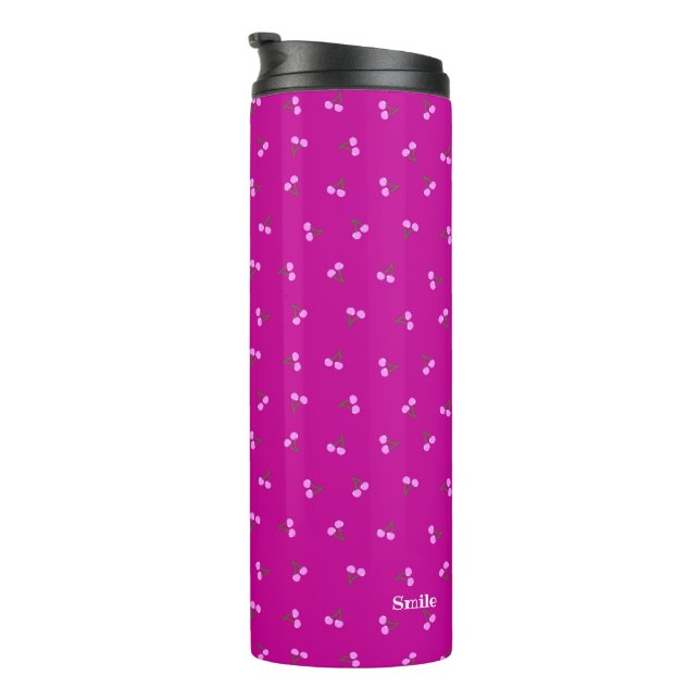 Name Customization Cherry Pink Tumbler (Rotated Right)