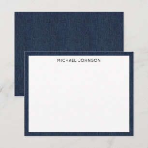 Name    Dark Blue Denim Print Frame Border Card