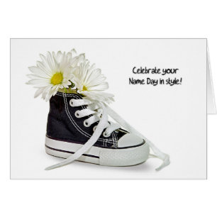 Name Day-daisy bouquet in sneaker