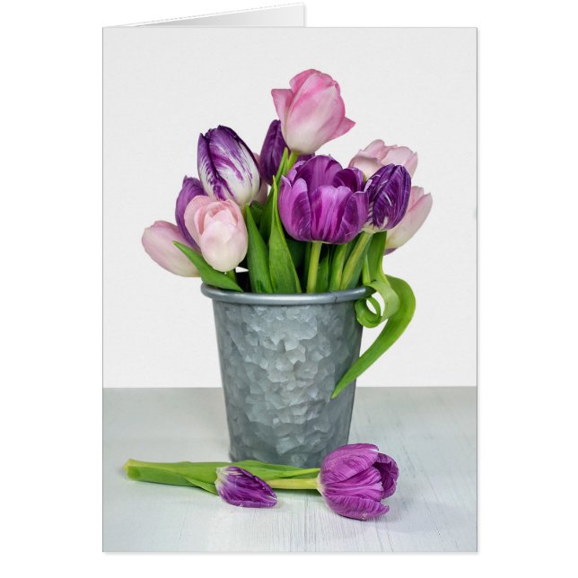 Name Day-pink and purple tulip bunch (Front)