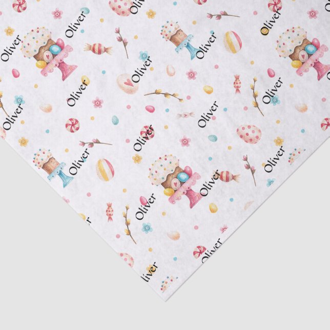  Name, Decorative Eggs Candy Spring-Easter Pattern Tissue Paper (Detail)